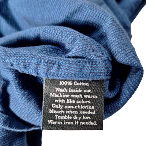 Rock & Republic Men's Button Up Shirt Size XL Solid Dark Blue Long Sleeve - Picture 4 of 4